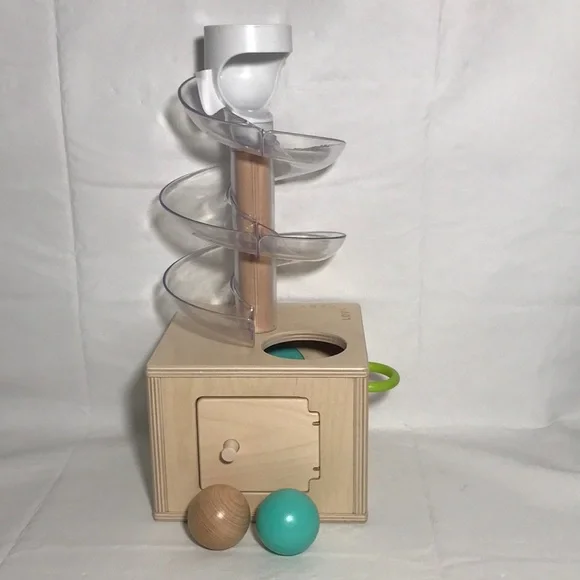 Lovevery Slide and Seek Ball Run Wooden Toy - Picture 4 of 12